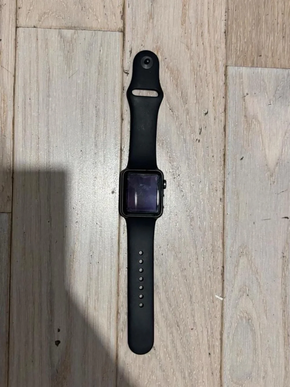 Apple Watch Black Smartwatch with Black Silicone Band
